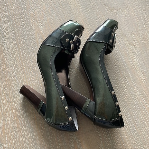 Naughty Monkey Green Buckle Studded pumps, size 8 - Picture 6 of 11